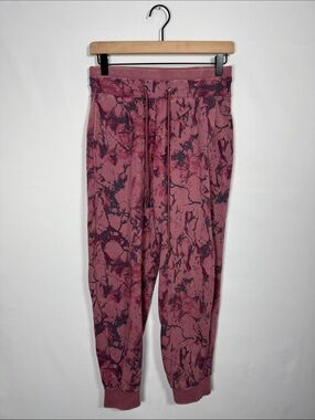 WAP147 {JoyLab} Pink Tie Dye High Rise Drawstring Waist Sweatpants Joggers